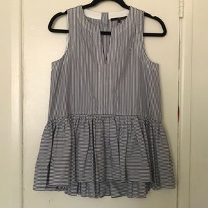 Tibi striped peplum top